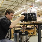 Ryan Pierce kegging the Anise Stout